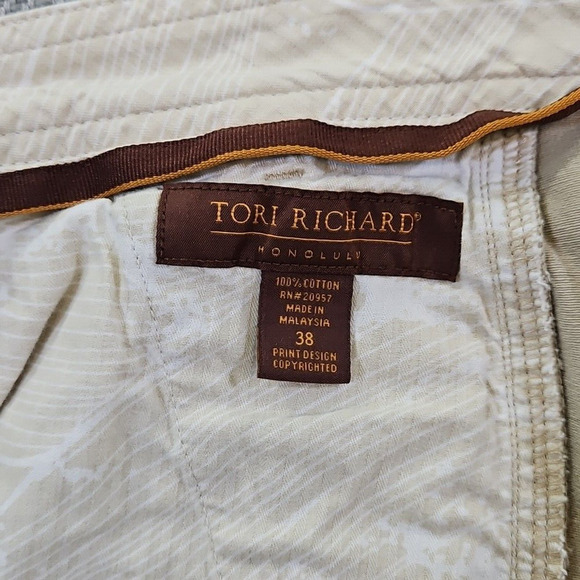 Tori Richard Honolulu Shorts Men's 38 Tan 4 Pockets 10" Inseam Classic EUC - Picture 8 of 9